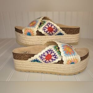 NEW!! DIRTY LAUNDRY ESPADRILLE Sandal crochet upper boho sz 7